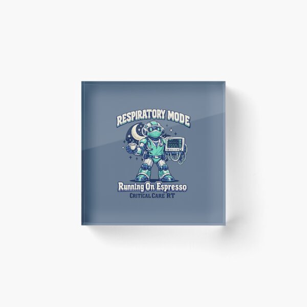 Item preview, Robot Respiratory Therapist Mascot Shirt – Respiratory Mode Running On Espresso – Critical Care RT Retro Healthcare Apparel designed and sold by ClinicalHubs.