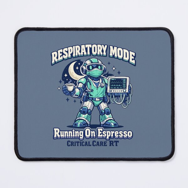 Item preview, Robot Respiratory Therapist Mascot Shirt – Respiratory Mode Running On Espresso – Critical Care RT Retro Healthcare Apparel designed and sold by ClinicalHubs.