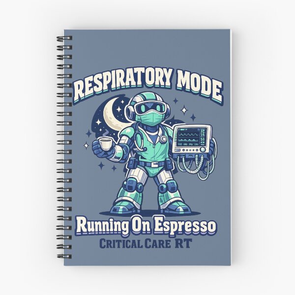Item preview, Robot Respiratory Therapist Mascot Shirt – Respiratory Mode Running On Espresso – Critical Care RT Retro Healthcare Apparel designed and sold by ClinicalHubs.