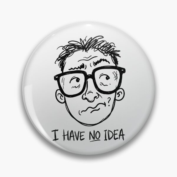 Item preview, I Have No Idea Confused Man Doodle designed and sold by SplashTastic.