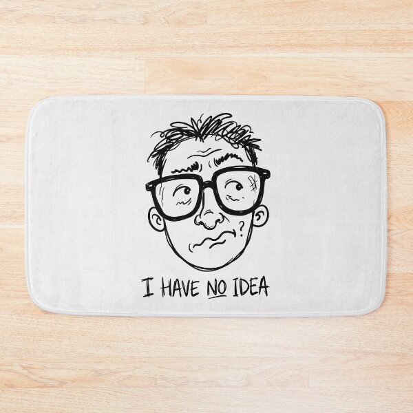 Item preview, I Have No Idea Confused Man Doodle designed and sold by SplashTastic.