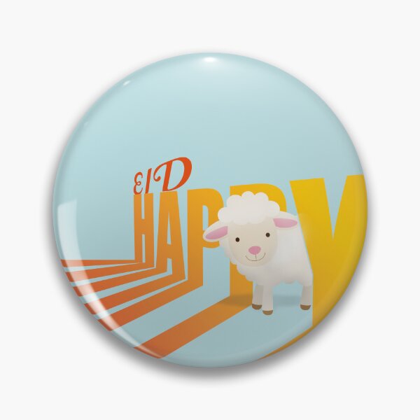 Item preview, Happy Eid Al-Adha – Retro Bold Typography Design with Lamb designed and sold by 555Design.