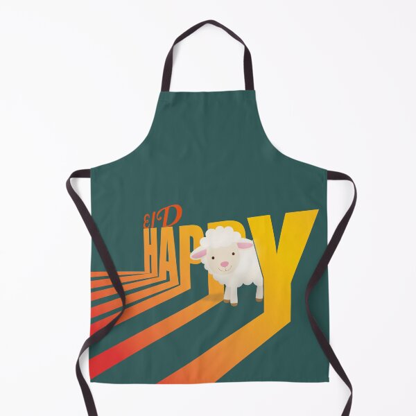 Item preview, Happy Eid Al-Adha – Retro Bold Typography Design with Lamb designed and sold by 555Design.