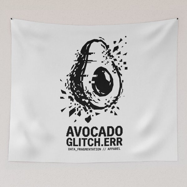 Item preview, Avocado Glitch Data Fragmentation Err designed and sold by SplashTastic.