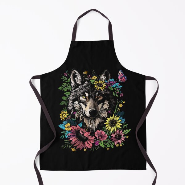 Artikelvorschau, Lustiger Wolf, Blumen, bunt, Jungen, Mädchen, Kinder entworfen und verkauft von rafaeltto.