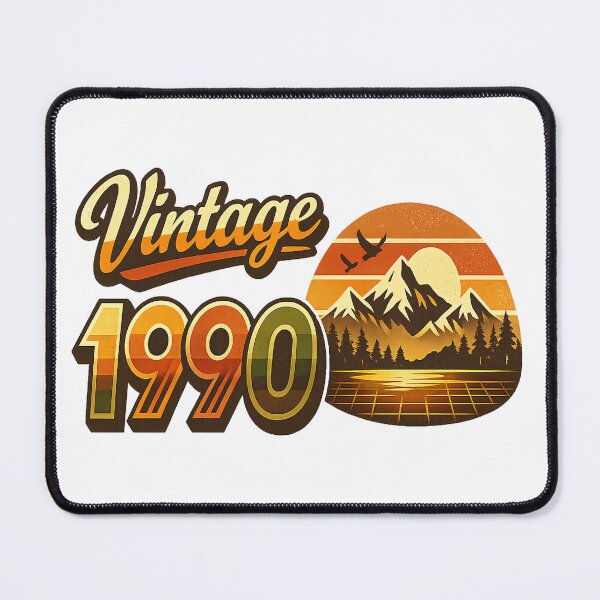 Item preview, Vintage 1990 Retro Mountain Sunset - 36th Birthday Gift Art designed and sold by myforestfog.