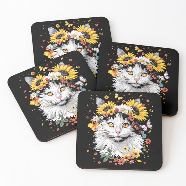 Item preview, Funny Turkish Van Cat Floral Colorful Boys Girls Kids designed and sold by rafaeltto.