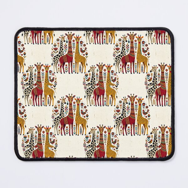 Item preview, Vibrant Folk Art Giraffe Pattern designed and sold by SplashTastic.