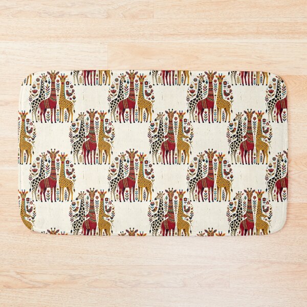 Item preview, Vibrant Folk Art Giraffe Pattern designed and sold by SplashTastic.