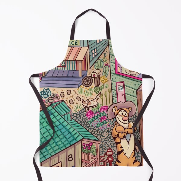 Item preview, Happy Cowboy Tiger in a Quirky Western Town designed and sold by dyrestald.
