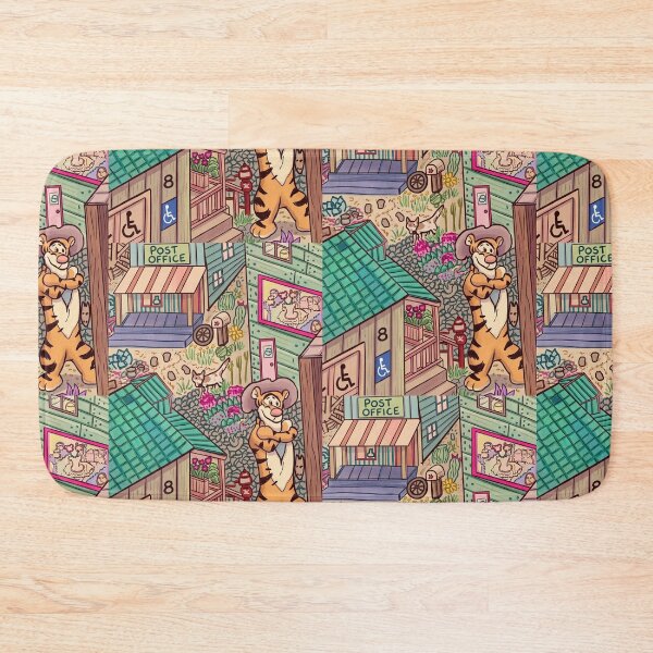Item preview, Happy Cowboy Tiger in a Quirky Western Town designed and sold by dyrestald.