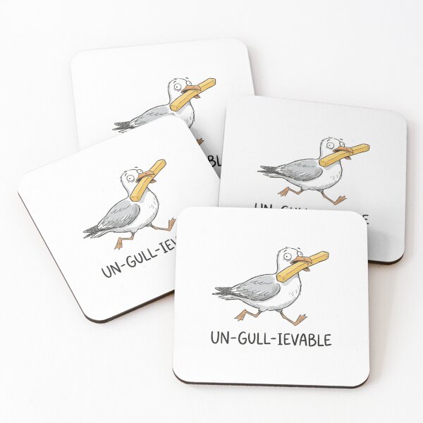 Item preview, Un-gull-ievable Funny Seagull French Fry Thief designed and sold by VelvetDoodleCo.