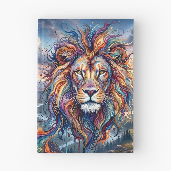 Item preview, Colored lion head with ink flow designed and sold by Marcu Ioachim.