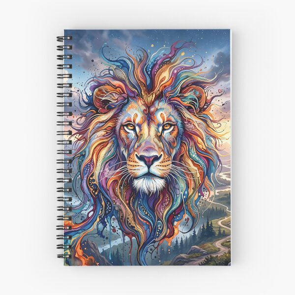 Item preview, Colored lion head with ink flow designed and sold by Marcu Ioachim.