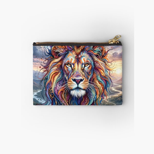 Item preview, Colored lion head with ink flow designed and sold by Marcu Ioachim.