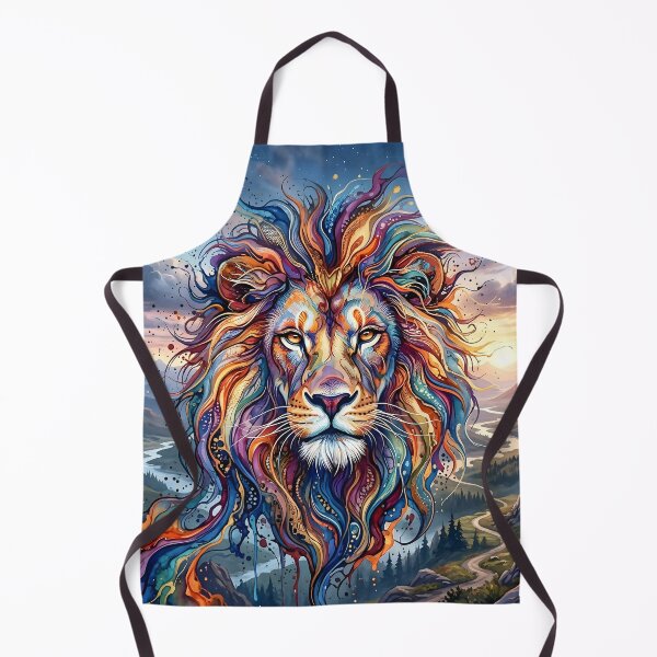 Item preview, Colored lion head with ink flow designed and sold by Marcu Ioachim.