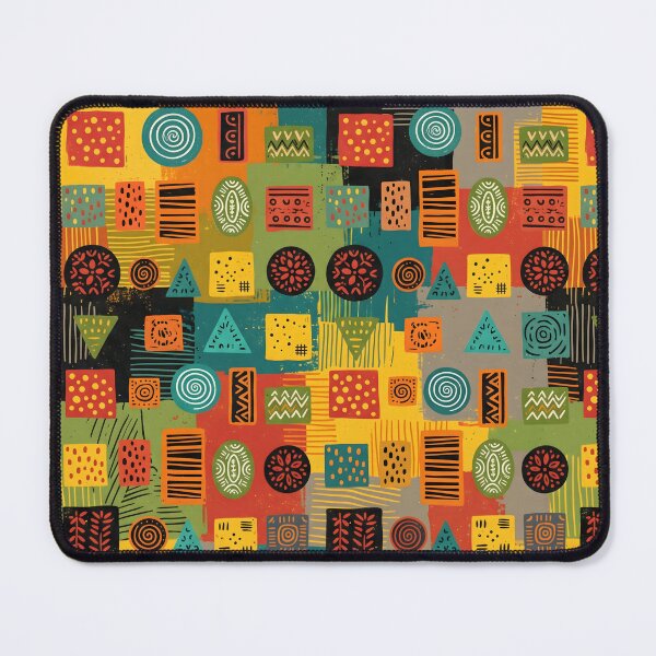 Item preview, Playful Geometric Stamp Patchwork Seamless designed and sold by SplashTastic.