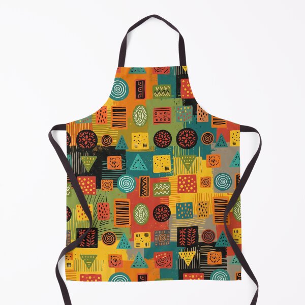 Item preview, Playful Geometric Stamp Patchwork Seamless designed and sold by SplashTastic.