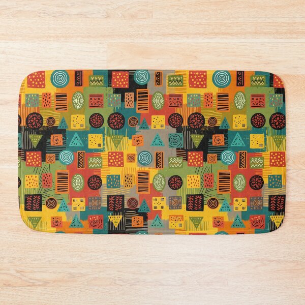Item preview, Playful Geometric Stamp Patchwork Seamless designed and sold by SplashTastic.