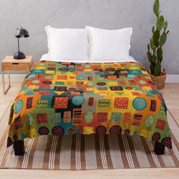 Item preview, Playful Geometric Stamp Patchwork Seamless designed and sold by SplashTastic.