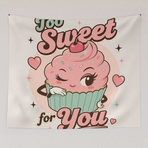Item preview, Retro Vintage Cupcake - Too Sweet For You designed and sold by EsenciaZen.