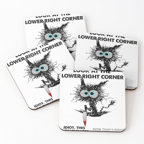 Item preview, Look at Corner Prank Cat Knife Joke Tee designed and sold by SoyLamderma.