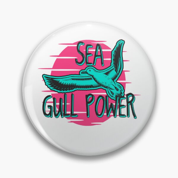 Item preview, Sea Gull Power Retro Sunset Bird Design designed and sold by EichStore.