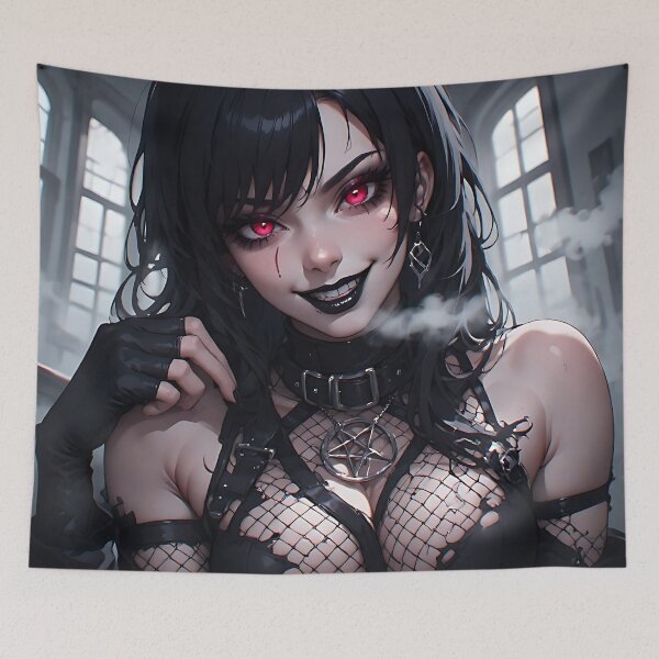 Item preview, Hot Halloween Anime Goth Girl Waifu 150 designed and sold by Your New Fixation.