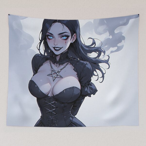 Item preview, Hot Halloween Anime Goth Girl Waifu 151 designed and sold by Your New Fixation.