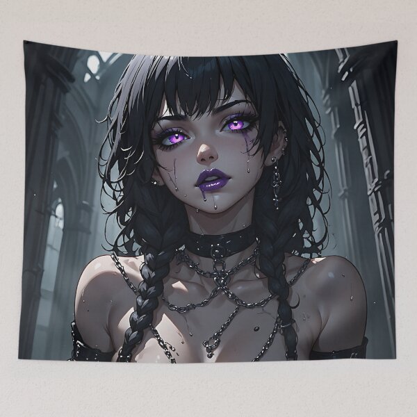 Item preview, Hot Halloween Anime Goth Girl Waifu 156 designed and sold by Your New Fixation.