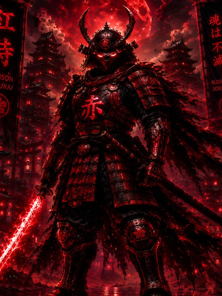 Thumbnail 4 of 4, iPhone Case, Crimson Samurai designed and sold by RiteshCenter .