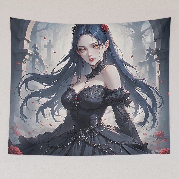 Item preview, Hot Halloween Anime Goth Girl Waifu 158 designed and sold by Your New Fixation.