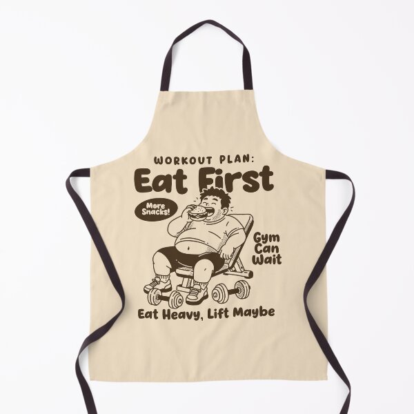 Item preview, Workout Plan: Eat First Funny Gym Shirt Design | Chubby Burger Lover Cartoon Tee | Gym Can Wait Humor Illustration designed and sold by adipra.