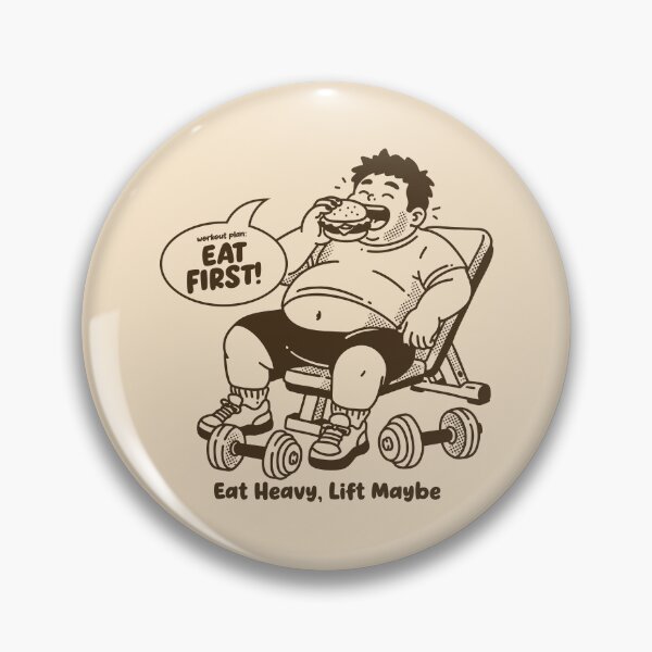 Item preview, Workout Plan: Eat First Funny Gym Shirt Design | Chubby Burger Lover Cartoon Tee | Gym Can Wait Humor Illustration designed and sold by adipra.