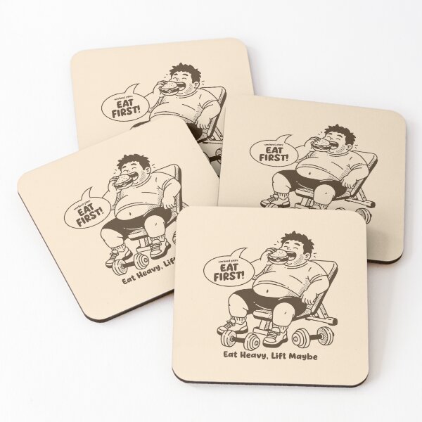 Item preview, Workout Plan: Eat First Funny Gym Shirt Design | Chubby Burger Lover Cartoon Tee | Gym Can Wait Humor Illustration designed and sold by adipra.