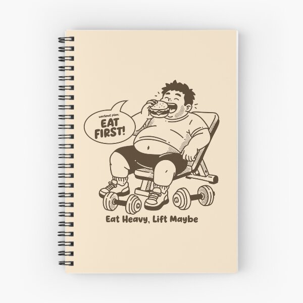 Item preview, Workout Plan: Eat First Funny Gym Shirt Design | Chubby Burger Lover Cartoon Tee | Gym Can Wait Humor Illustration designed and sold by adipra.