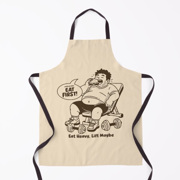 Item preview, Workout Plan: Eat First Funny Gym Shirt Design | Chubby Burger Lover Cartoon Tee | Gym Can Wait Humor Illustration designed and sold by adipra.