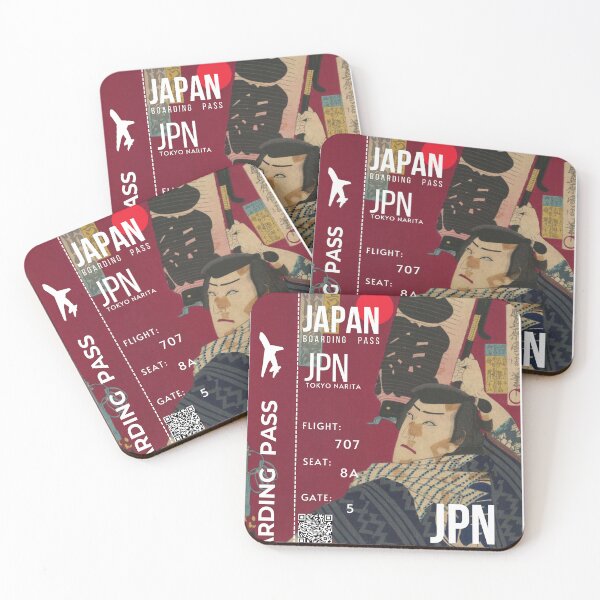Item preview,  Japanese Boarding Pass Samurai Stylized designed and sold by InkWhirl.