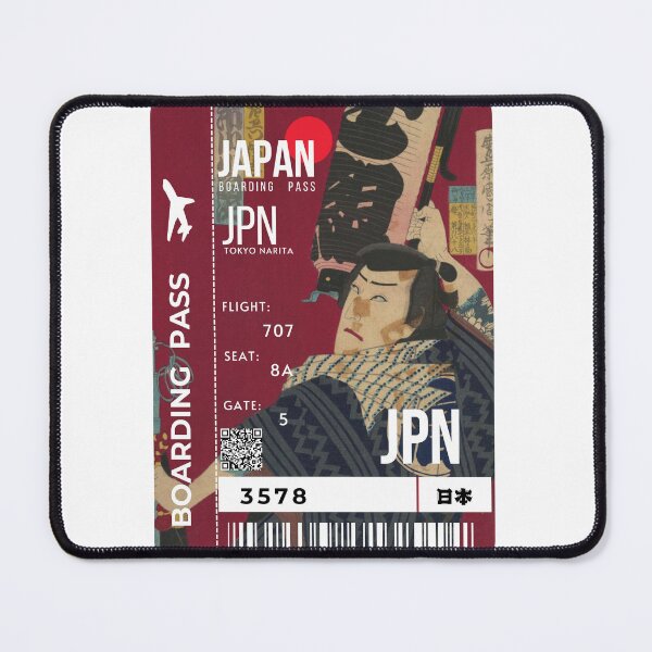 Item preview,  Japanese Boarding Pass Samurai Stylized designed and sold by InkWhirl.