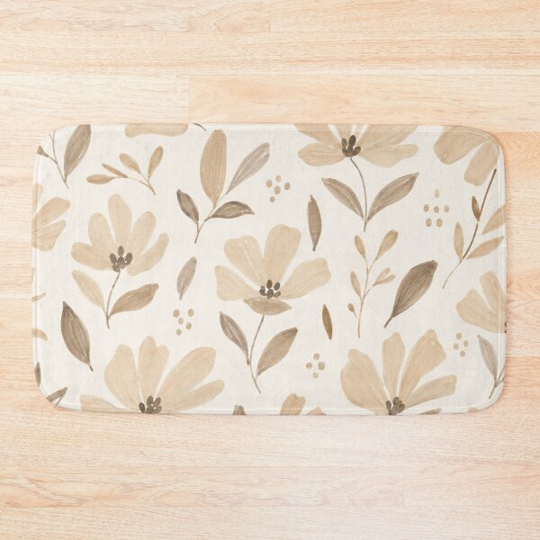 Item preview, Soft Neutral Watercolor Floral Pattern – Elegant Beige Botanical Design designed and sold by Barelythere2324.