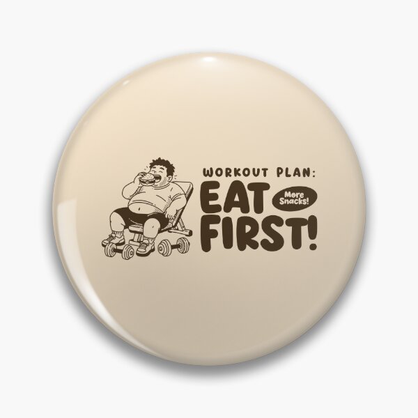 Item preview, Workout Plan: Eat First Funny Gym Shirt Design | Chubby Burger Lover Cartoon Tee | Gym Can Wait Humor Illustration designed and sold by adipra.