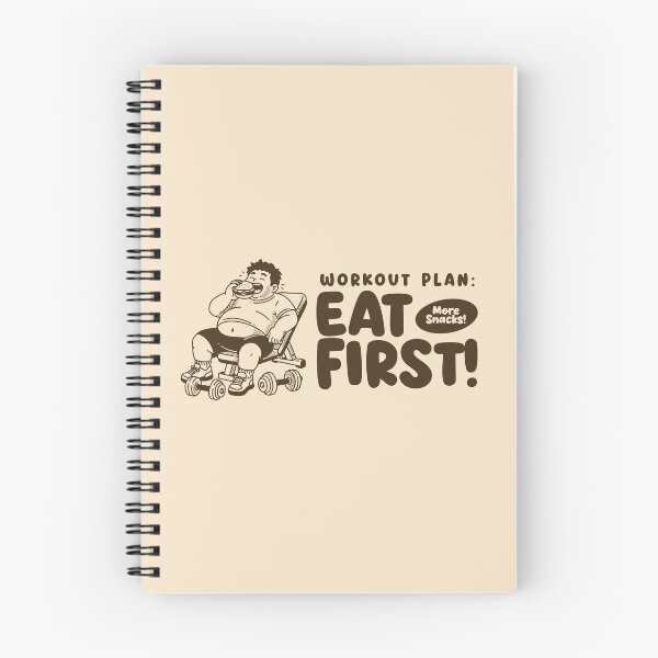 Item preview, Workout Plan: Eat First Funny Gym Shirt Design | Chubby Burger Lover Cartoon Tee | Gym Can Wait Humor Illustration designed and sold by adipra.