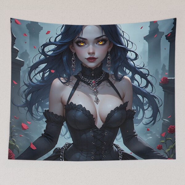 Item preview, Hot Halloween Anime Goth Girl Waifu 160 designed and sold by Your New Fixation.