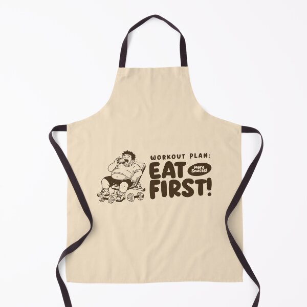 Item preview, Workout Plan: Eat First Funny Gym Shirt Design | Chubby Burger Lover Cartoon Tee | Gym Can Wait Humor Illustration designed and sold by adipra.
