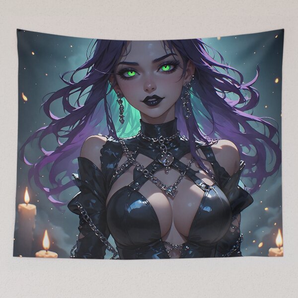 Item preview, Hot Halloween Anime Goth Girl Waifu 161 designed and sold by Your New Fixation.