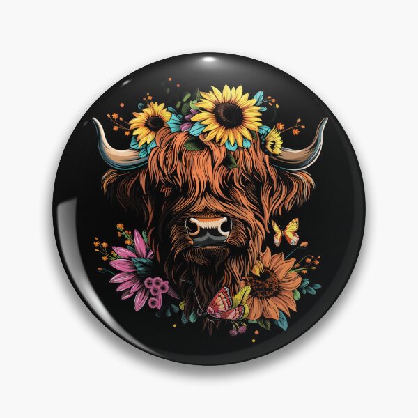 Item preview, Funny Scottish Highland Cow Floral Colorful Boys Girls Kids designed and sold by rafaeltto.