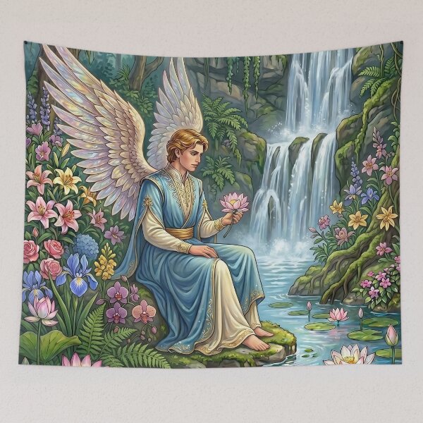 Item preview, Angels and the Lotus Pond designed and sold by PP&RAINBOW SHOP.