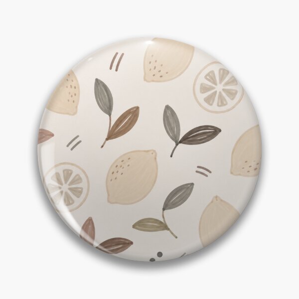Item preview, Neutral Lemon Botanical Pattern – Soft Citrus Seamless Design designed and sold by Barelythere2324.