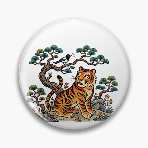 Item preview, Korean Minhwa Tiger and Magpie Folk Art designed and sold by Picks-J.