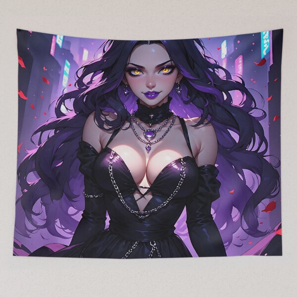 Item preview, Hot Halloween Anime Goth Girl Waifu 165 designed and sold by Your New Fixation.